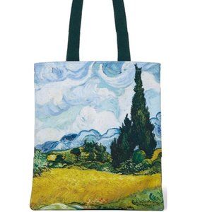 Metropolitan Museum of Art NYC Van Gogh Wheat Field with Cypresses Tote